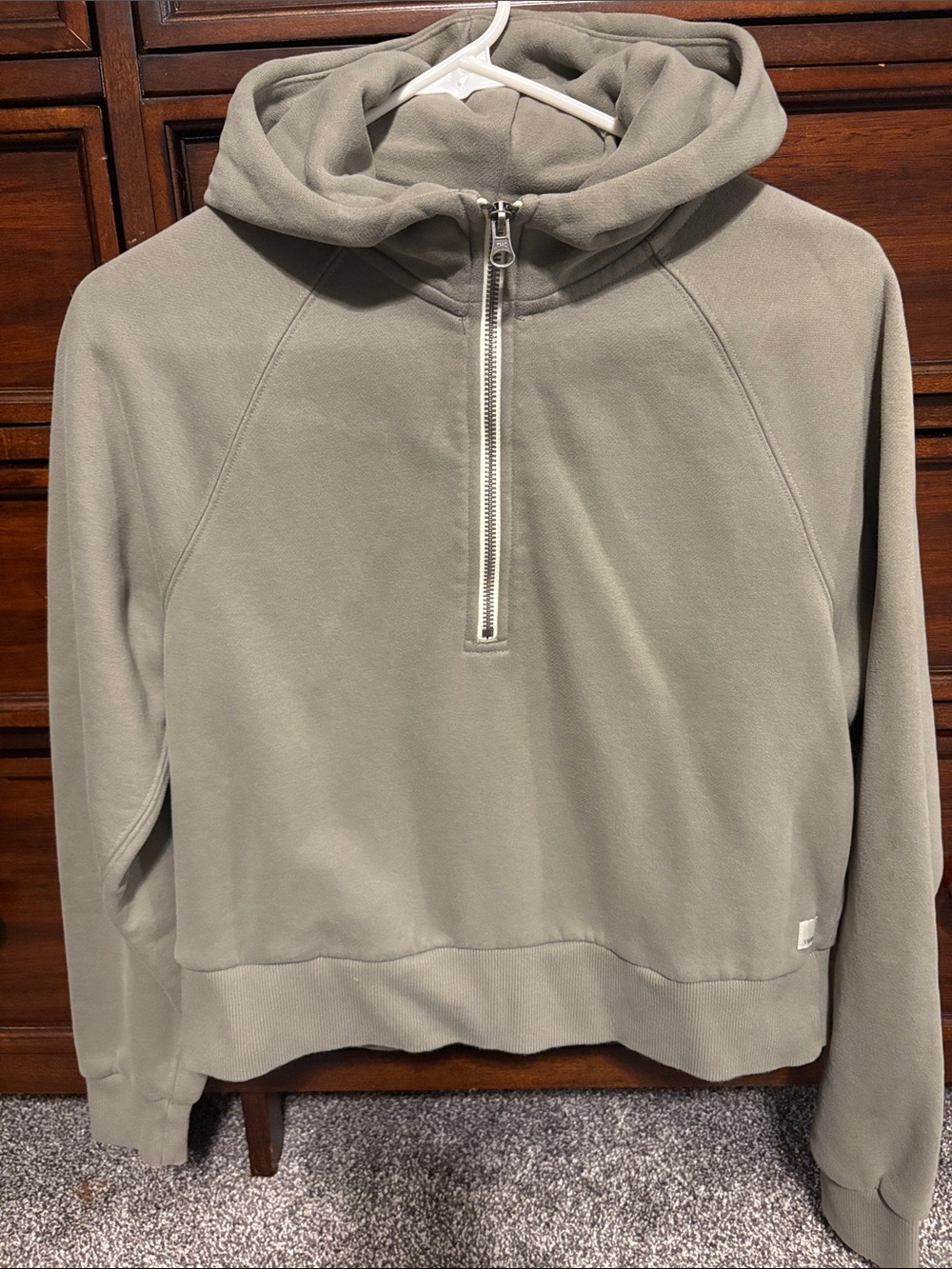 Vuori Women's Half-Zip Hoodie in Sage